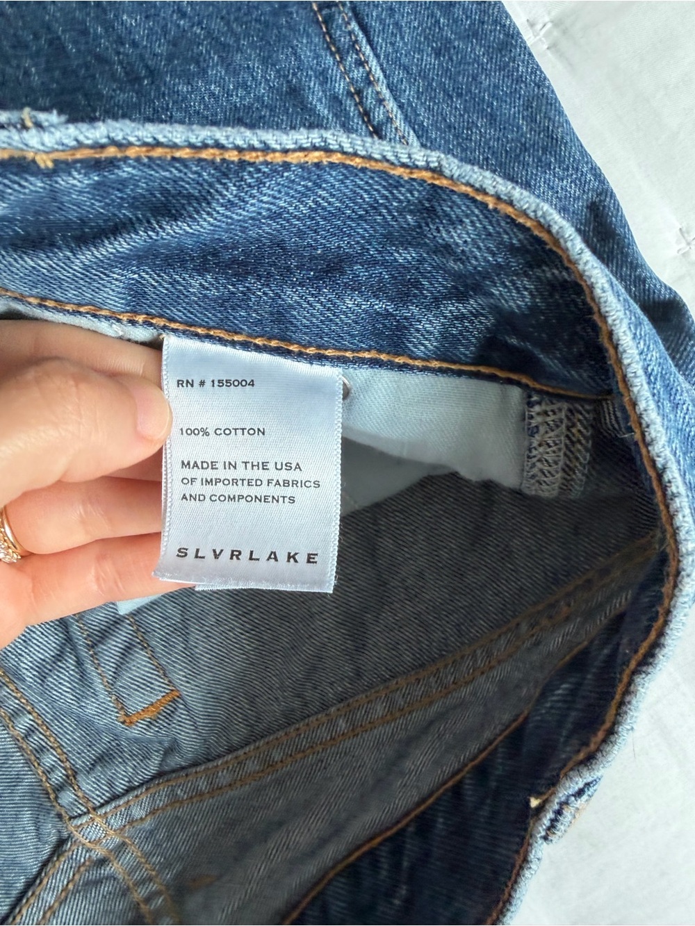 SLVRLAKE 28 Grace Double Seam Wide Leg Jeans Forbidden Love - Picture 12 of 13